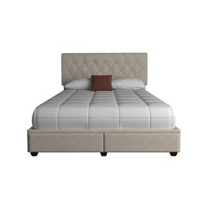 Lit King Size avec rangement intégré, meubles rembourrés, livrés en boîte - Product Image 3