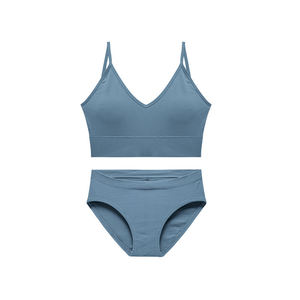 High Quality Women <b>Bikini</b> Briefs Sexy Backless Bras Panty <b>Set</b> Seamless Padded Wireless Comfortable Sports Bra for Women - Product Image 5