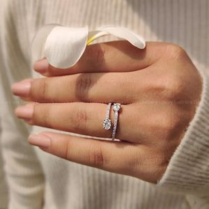 Anillo de compromiso de moissanita con corte ovalado y banda retorcida, solitario, para mujer, joyería fina, regalo de aniversario - Product Image 3