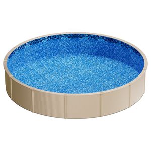 Rivestimento per Piscina Rotonda in Vinile Premium da 27 Piedi, Facile da Installare, con Patch Anti-Perdita per Piscine con Parete Alta 52 Piedi, Accessorio per Piscina - Product Image 1