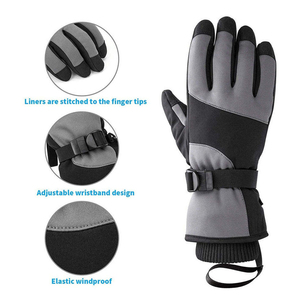 Guantes de Esquí de Cuero para Hombre, Impermeables, Resistentes al Viento, Compatibles con Pantalla Táctil, para Clima Frío, de Alta Calidad - Product Image 4