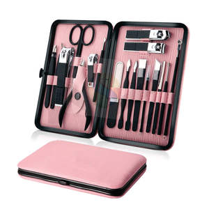 Kit de Manicura de Lujo de 18 Piezas con Logotipo Personalizado, Juego de Cuidado Personal de Acero Inoxidable Resistente, Cortaúñas Profesional de 18 Piezas - Product Image 6