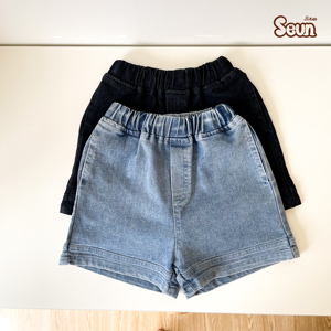 Shorts en jean pour enfants, garçons et filles, noirs, coupe ample, style coréen, décontractés, été, jeans de haute qualité, vêtement vietnamien, confort toute la journée - Product Image 6