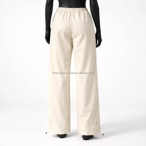 Rehex Impex Unisex 100% Cotton Eco-Friendly Winter Sweatpants <b>Wide</b> <b>Leg</b> Loose Fit Embroidered Drawstring Casual <b>Lounge</b> Trousers - Product Image 5