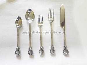 Juego de Cubiertos de Acero Inoxidable de Primera Calidad, Cuchara y Tenedor, Duraderos y Resistentes al Óxido, para Uso en el Hogar, la Cocina y Restaurantes - Product Image 3