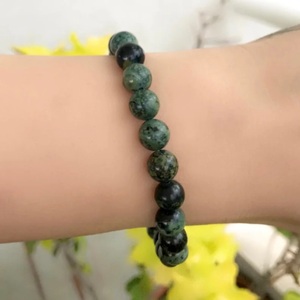 Natural Serpentine <b>Bracelet</b> Green Serpentine <b>Beaded</b> <b>Bracelet</b> For Healing Reiki Energy Jewelry Wholesale 8mm - Product Image 2