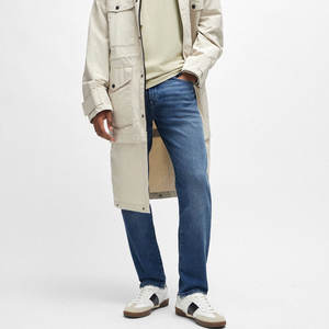 Jeans en toile stretch décontractés et ajustés pour hommes, grandes tailles, avec logo personnalisable et tissu respirant – Vente en gros - Product Image 2