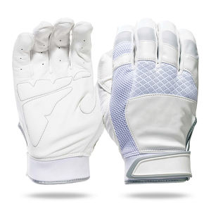 Gants de combat en cuir véritable blancs pour baseball, softball et autres sports, pour jeunes, avec design et taille personnalisés, vente en gros. - Product Image 1