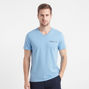 Camiseta de algodón con cuello en V para hombre, personalizada con estampado, de la mejor calidad, para verano. - Product Image 3