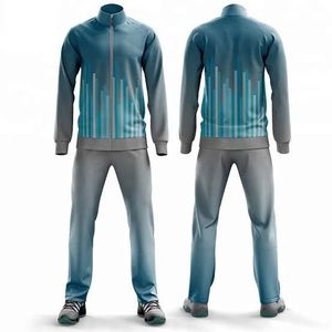 Wholesale Custom Mens Plus Size Winter Full Zip <b>Track</b> <b>Jacket</b> Contrast Panel Design Knitted Breathable Quick Dry Sportswear - Product Image 3