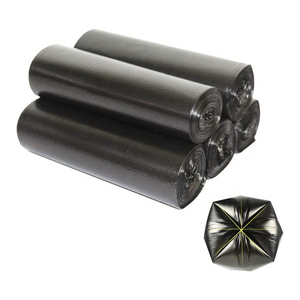 Custom Pe 55-60 Gallon Contractor Rubbish Trash <b>Bags</b> Cross Tie Mil Waterproof <b>Polyethylene</b> Large Black Plastic Garbage <b>Bag</b> - Product Image 2