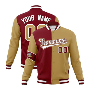 Custom Stay trendy with this lightweight varsity <b>jacket</b> offering a modern <b>slim</b> <b>fit</b> and durable contrasting sleeve for daily weaR - Product Image 1