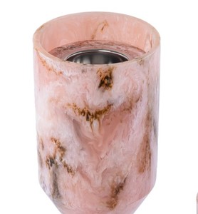 Brûleur à Bakhoor en résine marbrée rose fait main de luxe, toutes saisons, Mabkhara, encens arabe Oud, décoration parfumée pour la maison - Product Image 3