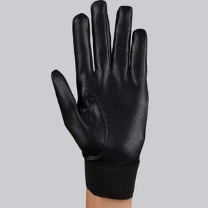 Gants d'équitation d'hiver personnalisés pour hommes, en cuir synthétique anti-fissures, demi-doigts/doigts entiers, fermeture auto-agrippante - Product Image 2