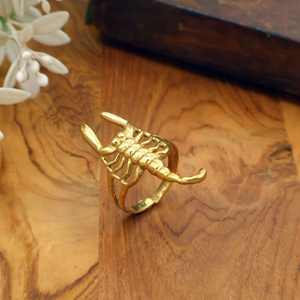 Anillo con Forma de Escorpión, Color Plata Antigua y Dorado, Anillo de Animal, Joyería Punk Gótica, OEM ODM Venta al por Mayor - Product Image 2