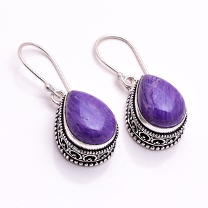 Vintage Tibetan 925 sterling silver plated <b>Drop</b> Antique Earrings With Turquoise Gemstone Bezel Setting Women's Jewelry Gift - Product Image 6