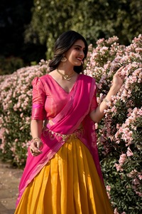 Indian Ethnic Traditional Designer <b>Lehenga</b> Choli Zari Weaving Work Wedding Outfit <b>Women</b> Fancy Wear Floor-Length Regular Fit - Product Image 6