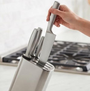 Ensemble de couteaux en acier inoxydable avec bloc de rangement 7 pièces pour la cuisine, pour la maison et la restauration - Product Image 5