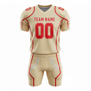 Conjunto de Uniforme de Fútbol Americano para Adultos - 100% Poliéster, Impresión Sublimada, Pantalones Cortos de Alta Calidad, Nombre del Equipo Personalizado, Servicio OEM, Pedido por Equipo - Product Image 5