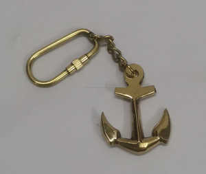 Solid Brass <b>Anchor</b> Keychain Shiny Polished Gold Finish Nautical Marine Key Ring for Sailors <b>Boat</b> Owners and Coastal Gifts - Product Image 4