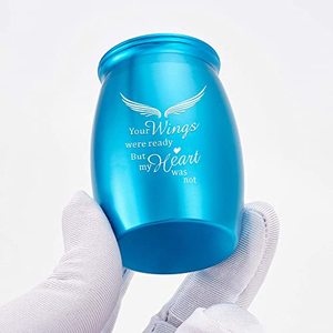 Heritage Aluminum <b>Keepsake</b> Funeral Cremation Urn <b>Memorial</b> Ash Container Featuring Elegant Surface Design And Fine Finish - Product Image 3