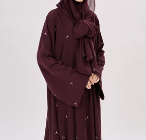 Abaya Saudí Tradicional Islámica de Alta Calidad para Mujer, Diseño Dubai, Primavera, Poliéster Transpirable, Largo hasta el Tobillo, Corte Musulmán - Product Image 5