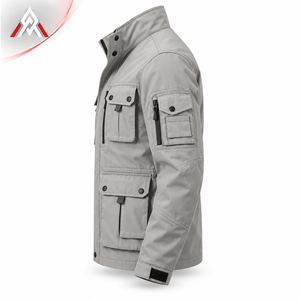 <b>Lightweight</b> <b>Men</b>’s Utility Field <b>Jacket</b> With Practical Pockets Flexible Fabric And Modern Styling For Travel And Outdoor Use - Product Image 4