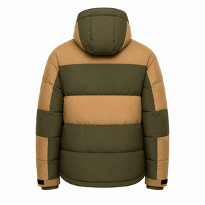 Chaqueta de Invierno para Hombre, Acolchada, con Capucha, Diseño de Bloques de Color, Producción Directa de Fábrica, Logotipo Personalizado, Bordado, Parche, Etiqueta, Exportación - Product Image 3
