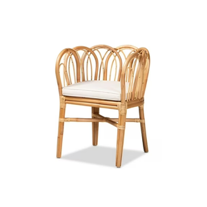 Chaise de salle à manger en rotin naturel contemporain, chaises de patio, fabriquées à la main par des artisans qualifiés, vente en gros - Product Image 1