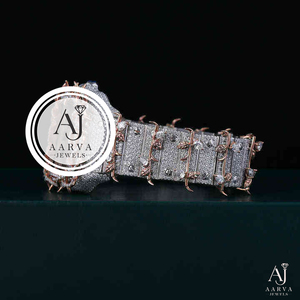 Montre mécanique analogique en acier inoxydable doré rose, incrustée de diamants, avec verre saphir, 18 mm, motif floral, bijou de luxe, cadeau - Product Image 6
