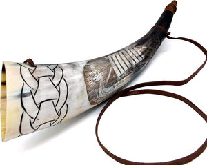 Corneta Vikinga Ecológica de la Mejor Calidad, Sonido Profundo, Pulida a Mano, 15'' 18'', Corneta de Batalla, Trompeta de Guerra, Musical - Product Image 3