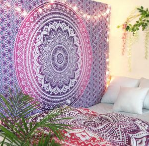 Tapiz de Mandala, ropa de cama colgante de pared de algodón de tamaño doble, decoración hecha a mano para el hogar, varios colores bohemios por consignadores indios - Product Image 1