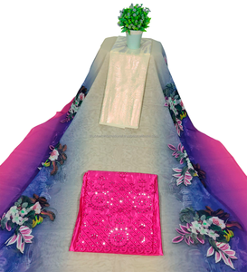 La mejor ocasión, nuevo vestido Somlai de seda pura para mujer para Swiss Orange Dirac Lili Effect Digital Draw Jacquard a juego Fransawi - Product Image 6