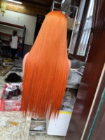 Perruque en cheveux humains 100% naturels, densité 185%, avec closure HD transparente 4*4, pour créer des perruques ombrées blondes en cheveux humains