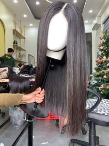 Vietnam-Peluca con malla frontal virgen Remy recta de hueso de 28 pulgadas, estilo de onda suave Natural, extensiones de cabello humano crudo de trama única - Product Image 2