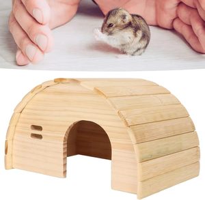 Casa de madera hecha a mano al por mayor para hámster, refugio para animales pequeños, jaula para cobayas y hámsteres enanos, hogar y refugio. - Product Image 5