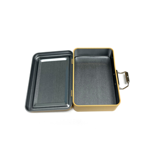 In Stock Flip Cover Tinplate Storage <b>Box</b>, Small <b>Metal</b> Iron Case with Lock for Fishing Gear, Model, or Multifunctional Storage - Product Image 6