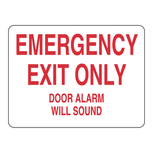 Señal de Alarma para Puerta de Salida de Emergencia Brady - Señalización de Seguridad para Interiores y Exteriores - Product Image 2