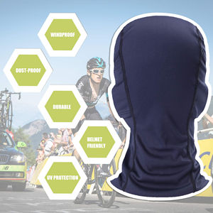 Balaclava personnalisée unisexe bleu marine imprimée par sublimation, couvre-visage intégral, masque de ski coupe-vent pour extérieur, taille adulte 54-56 cm, réglable - Product Image 3