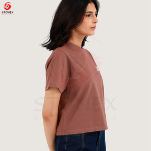 Camiseta Holgada Estampada para Mujer, de Algodón Suave y Transpirable, Corte Relajado, Hombros Caídos, Estilo Casual, Prenda Esencial de Verano - Product Image 2