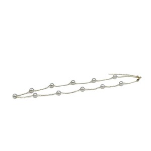 Collar de Perlas de Agua Dulce Naturales de Zhuji, 6-7 mm, Sin Núcleo, Casi Redondas, con Fuerte Brillo y Ligeras Imperfecciones, Cadena para Clavícula - Product Image 5