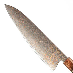 Couteau de cuisine artisanal en cuivre Damas, couteau de préparation alimentaire, outil de cuisine professionnel pour la maison et les restaurants - Product Image 3