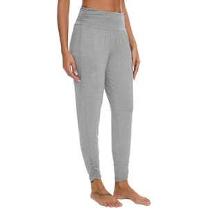 Pantalones de yoga para mujer al por mayor, joggers de cintura alta de viscosa de bambú refrescantes, pantalones de descanso con bolsillos, ropa de mujer, pijamas al por mayor - Product Image 1