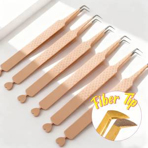 ชุดแหนบตัดขนตา Morje Surgical Precision ทำจากสแตนเลส ด้ามจับสีส้ม ปลายเคลือบทองแบบฟันเลื่อย/หยัก ขนาด 10 มม. สำหรับต่อขนตา - Product Image 2