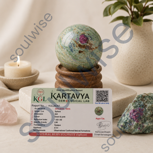 Sphère de pierre précieuse polie en rubis fuchsite naturel, forme circulaire, décoration Feng Shui pour la maison, boule artisanale sur support en bois - Product Image 4