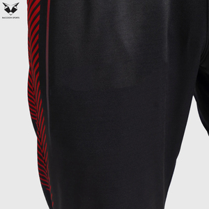 Top Quality Men's Casual Fitness <b>Trousers</b> Athletic Workout Running Wear, Black with Red Color Flat Front Style Men Gym <b>Trouser</b> - Product Image 4