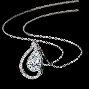 Collar de Hip Hop con Colgante de Diamantes Engastados en Rodio y Acero Inoxidable de Lujo al Mejor Precio, Joyería Unisex de Moda, Proveedor Mayorista - Product Image 1