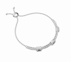 Emerald Echo Diamond <b>Adjustable</b> <b>Bracelet</b> 4.003 Carats 87 Stones 9k 14k 18k Yellow Rose White Gold Luxury Emerald Cut 87 Pcs - Product Image 3