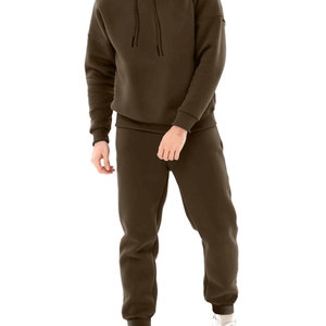 Conjunto Deportivo Marrón Premium - Sudadera con Capucha de Felpa y Pantalones Deportivos - Fabricante de Ropa Personalizada Directo de Fábrica en Sialkot - Product Image 1