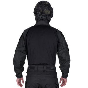 Men's <b>Black</b> Fleece Tactical <b>Long</b> <b>Sleeve</b> <b>Shirt</b> Warm Quarter Zip Pullover Outdoor Wear - Product Image 5